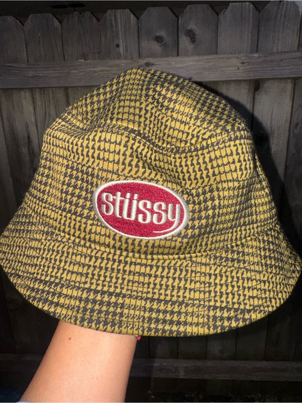 Stussy Lola Plaid Knit Bucket Hat